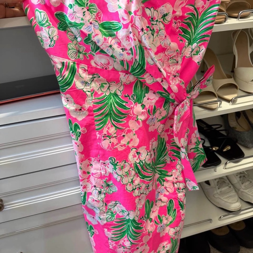 Lilly Pulitzer Pink and Green Patterned Dress
